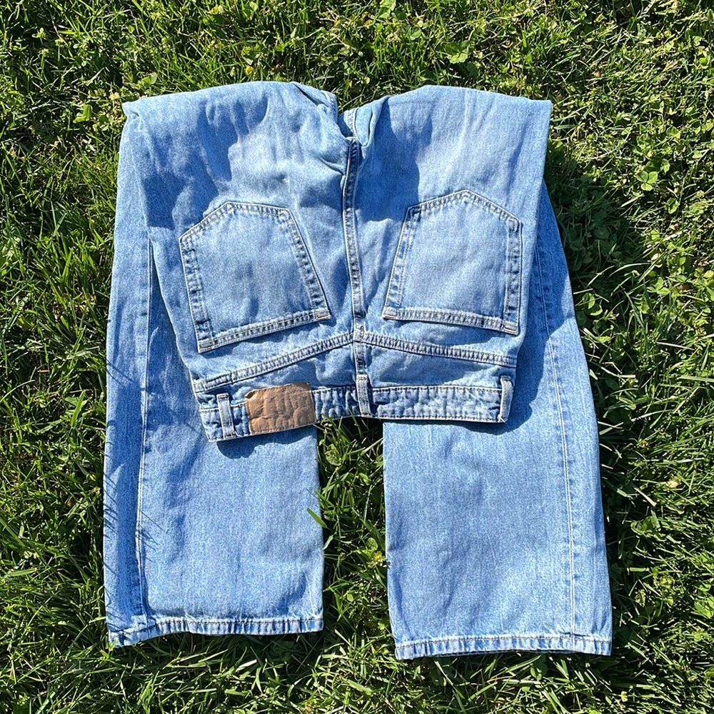 100% cotton Divided wide leg jeans
